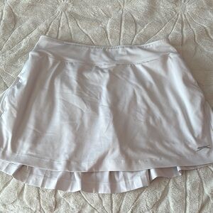 White Ruffled Skater Mini Skirt for Athletic Activities